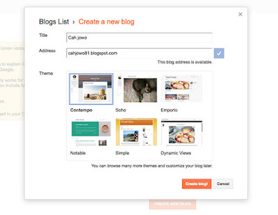 Cara Membuat Blog di Blogger.com Terbaru
