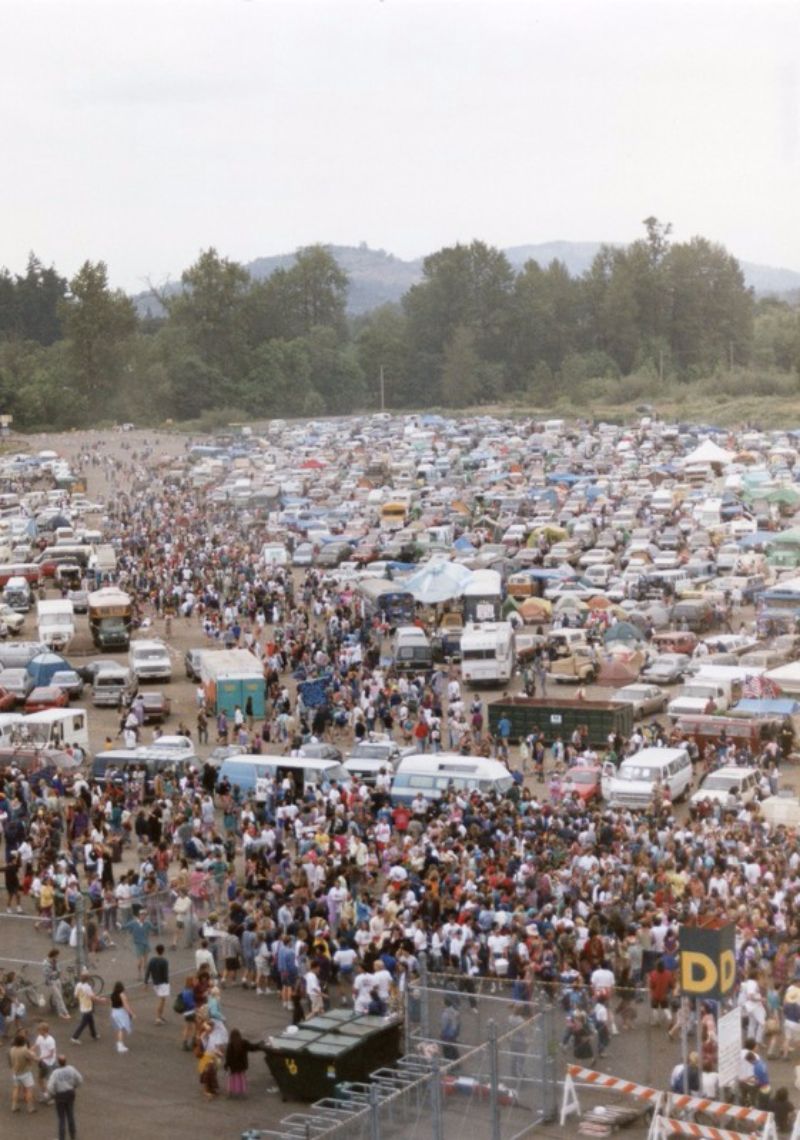 Deadheads hanging out before the Grateful Dead Concert 