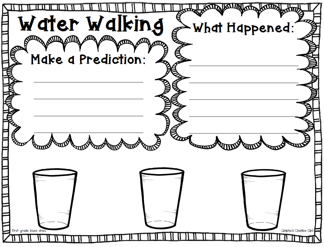 First Grade Blue Skies Water Walk Experiment FREEBIE And Bumblebees 