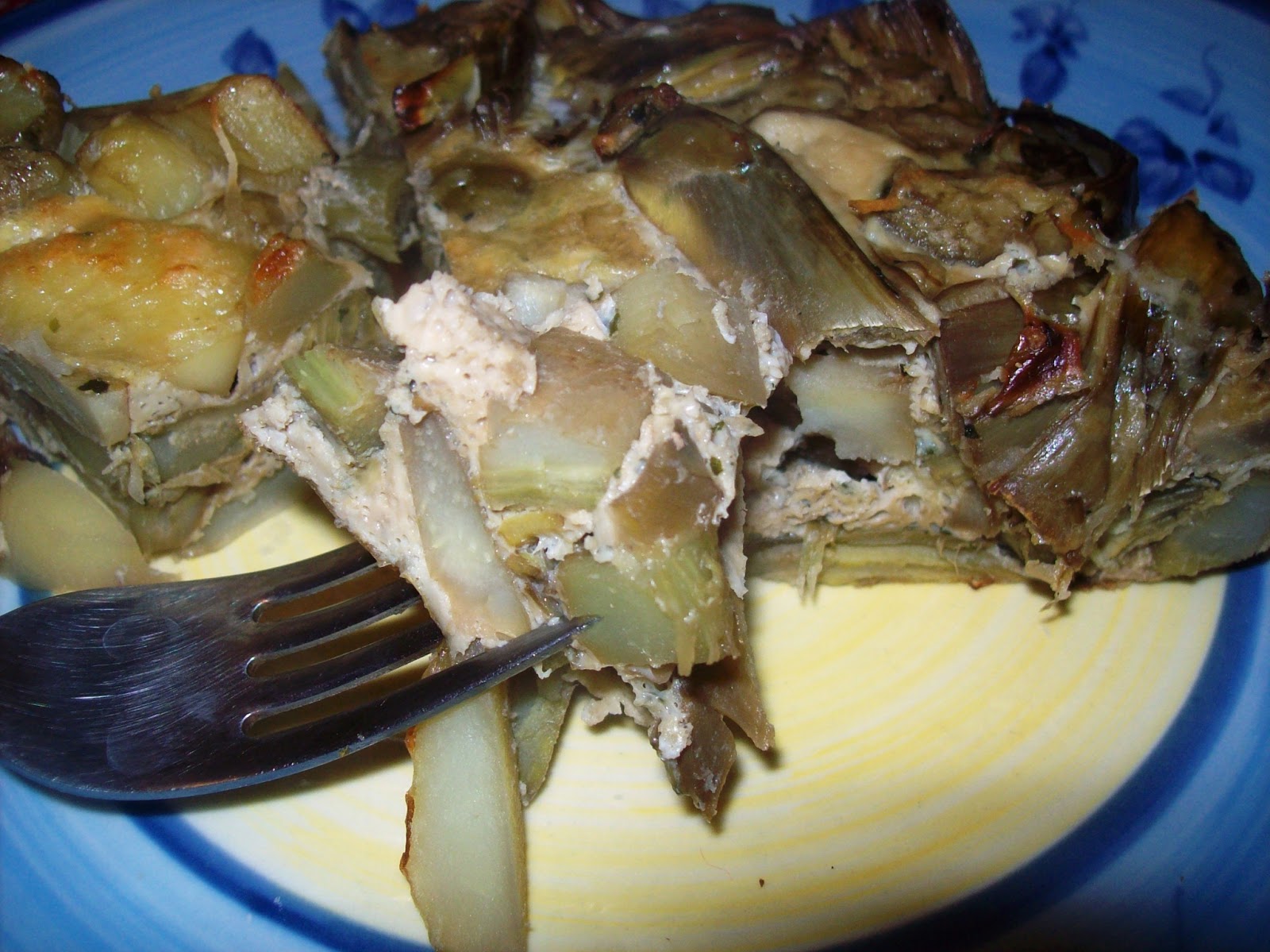 Gustorie: Frittata al forno con carciofi e patate