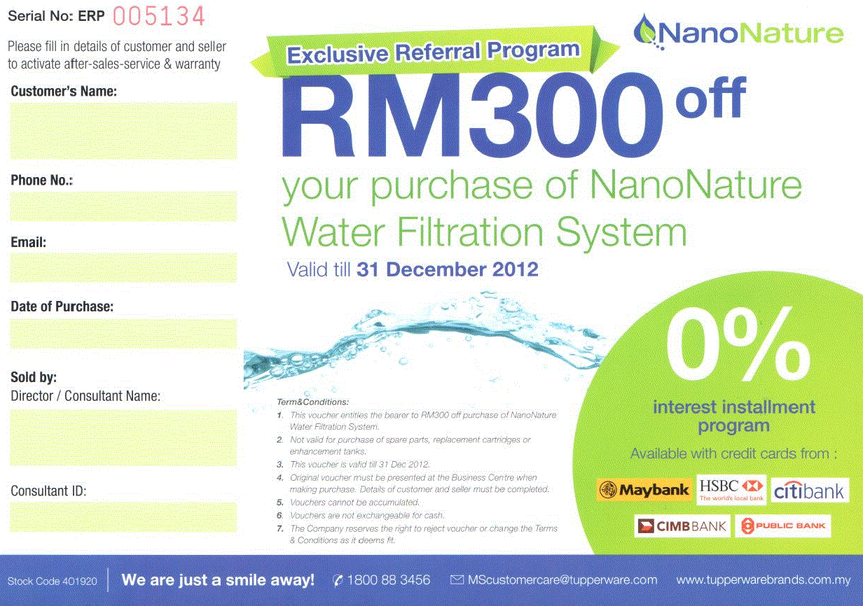 VOUCHER RM300 NNWFS TUPPERWARE
