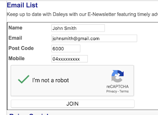 Filling in WA form for notifications