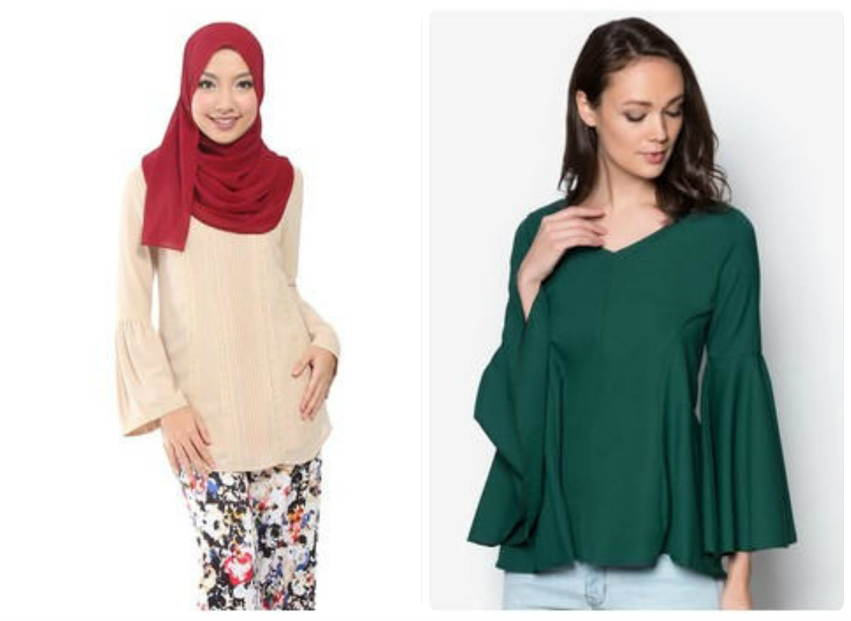 fesyen untuk wanita gemuk dan tinggi blouse murah wanita 
