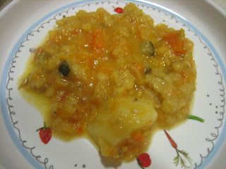 Receta para bebés: lentejas sin piel con verduras (thermomix) Receta para bebés: lentejas sin piel con verduras (thermomix)