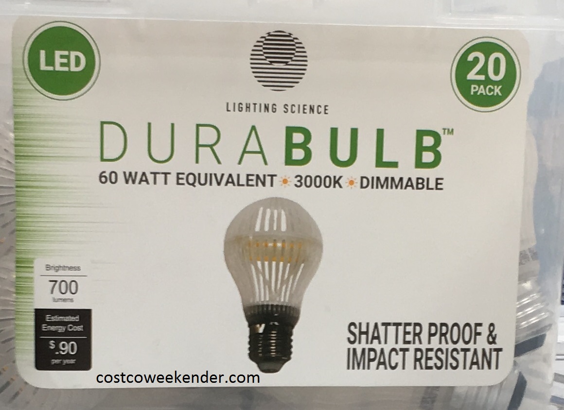 Lighting Science Durabulb 60 Watt LED (20 pack) Costco Weekender