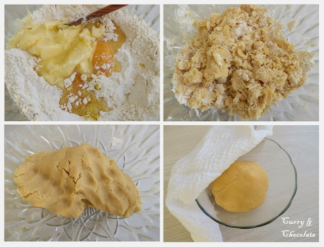 Preparación de la base de la tarta de manzana