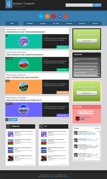 Download Gempar Template Valid HTML5 dan CSS3