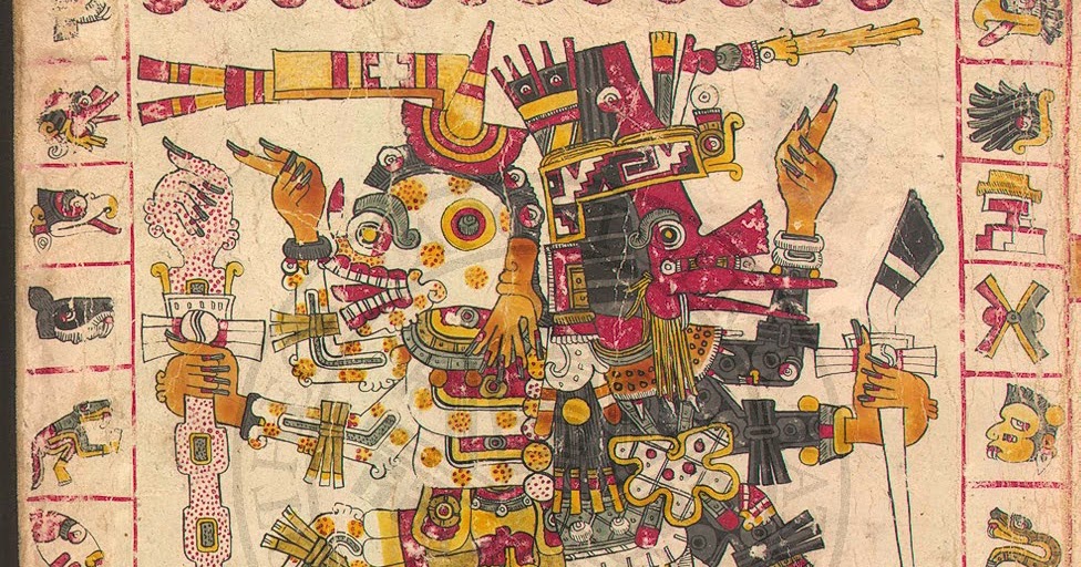 Borgia Codex Mictlantecuhtli And Quetzalcoatl