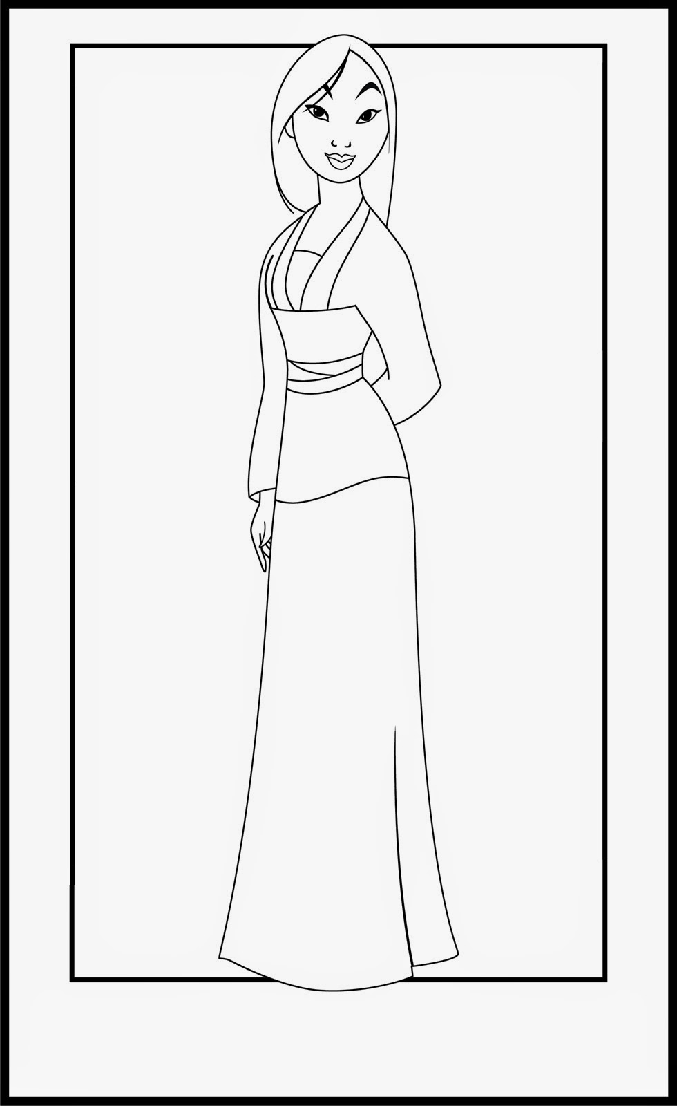 Desenhos para Colorir da Mulan – Imagens para imprimir Disney