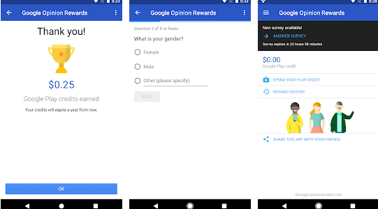 تطبيق Google Opinion Rewards