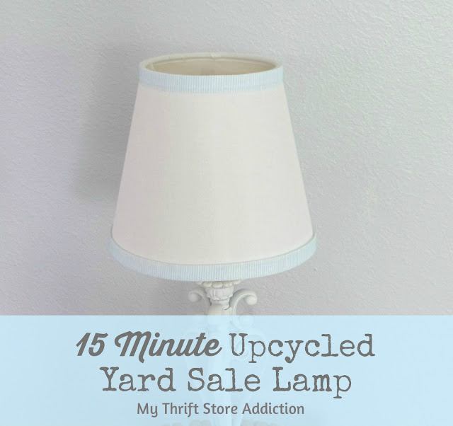 15 minute yard sale lamp upcycle
