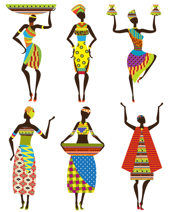 Africanas con trajes tribales
