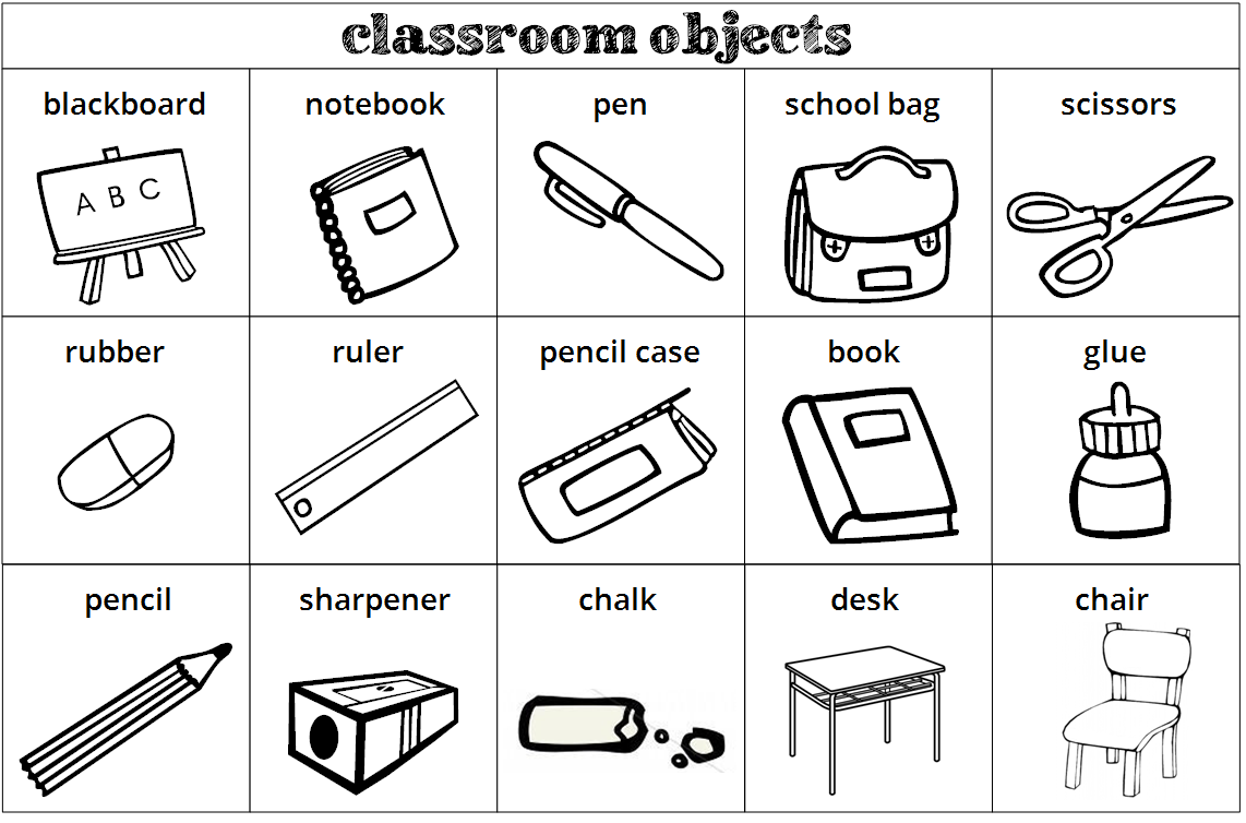clipart of objects in a classroom - photo #39