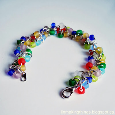 linmakingthings, beads, bracelet, jump ring, jewelry, eco-friendly, thrift store, DIY, accessory, Value Village