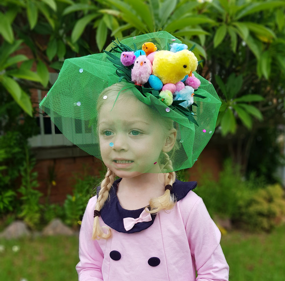 Girl's DIY Chicken & Egg Easter hat Fascinator for School Parades | Now