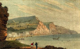 Sidmouth from Chit Rock    from A new guide descriptive of the beauties of Sidmouth    by Rev Edmund Butcher (1830)