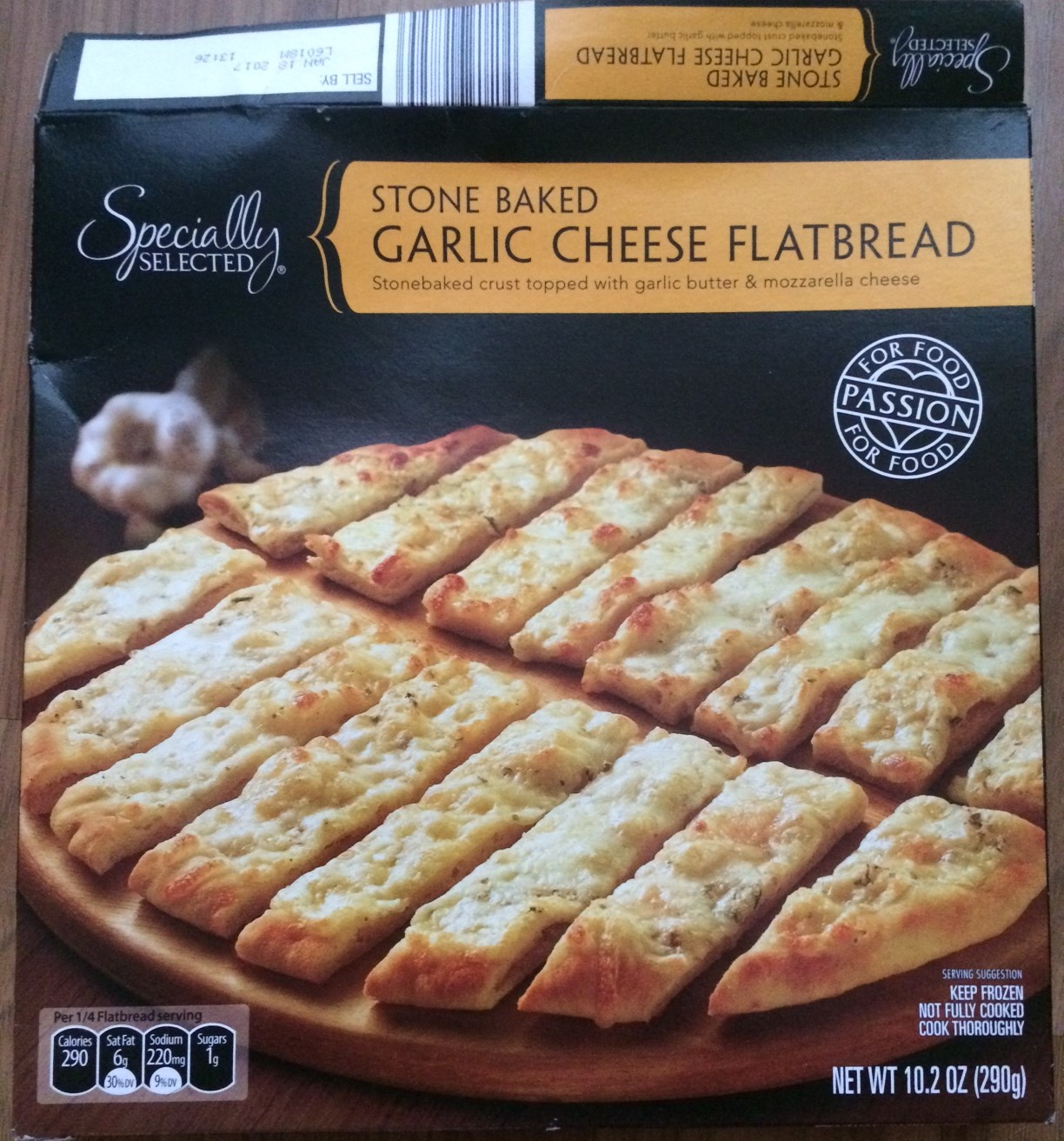 Specially Selected Stone Baked Garlic Cheese Flatbread (Aldi)
