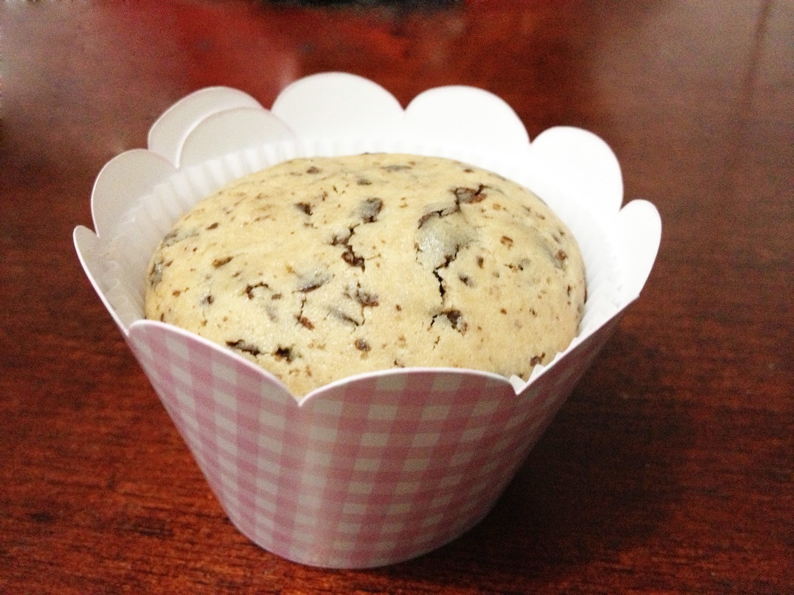 Pensando na Janta Muffin de Baunilha com Chocolate