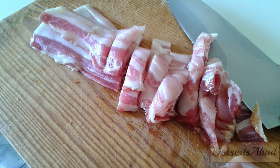 Troceando el beicon