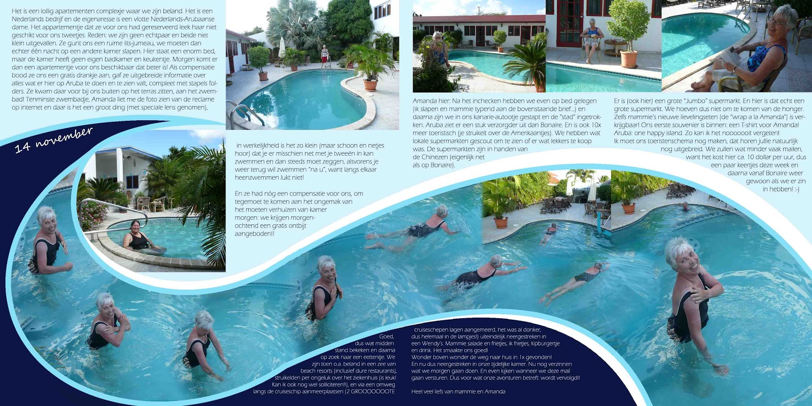 Gallery Standout Double Page Layout Project Life 2014 pool waves bonaire