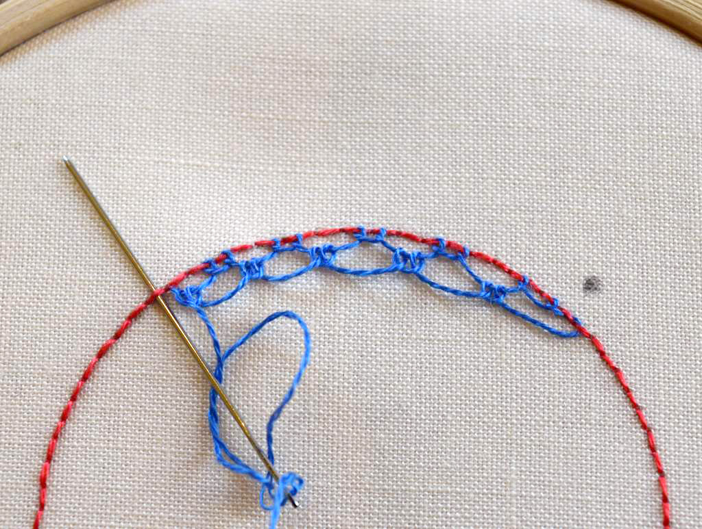 feeling stitchy Tutorial Double Brussels Needle Lace Stitch