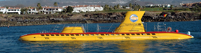 Yellow tourist submarine