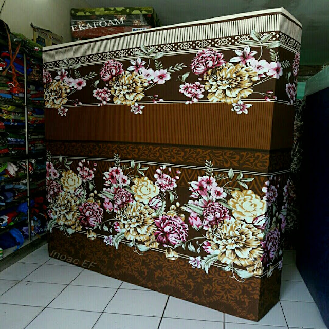 Kasur inoac bunga diva coklat Kasur inoac motif bunga diva coklat 1