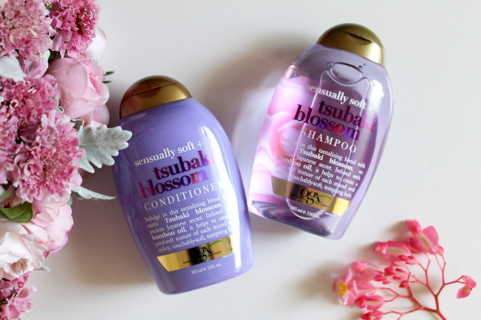 Review OGX Tsubaki Blossom Shampoo and Conditioner