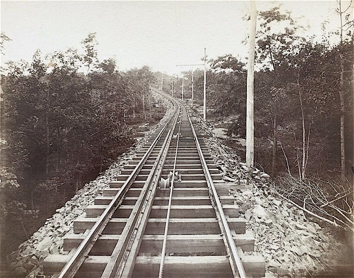 LEONARD J. LOS HOLYOKE HISTORY Mt.Tom Railroad Turn Near Upper Station