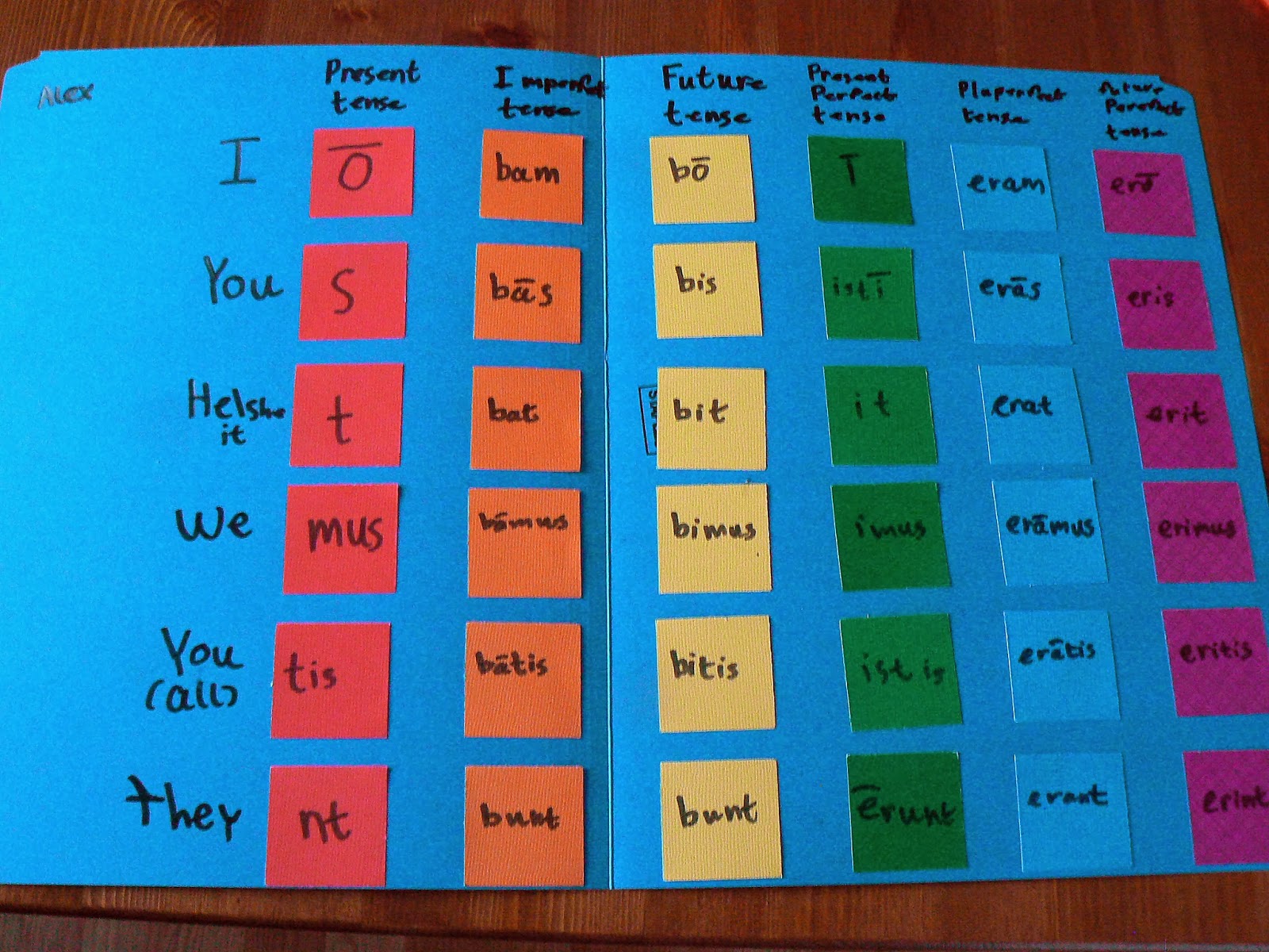 101 Days of Homeschooling: Day 48 / 103 - Latin Verb Endings -- First