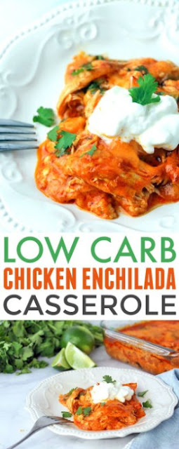 Low Carb Chicken Enchilada Casserole Recipe - Joki's Kitchen
