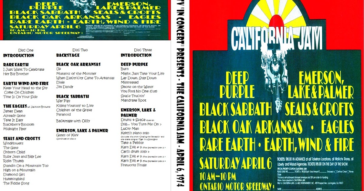 T.U.B.E. California Jam I 19740406 Ontario, CA (3xDVDfull proshot)