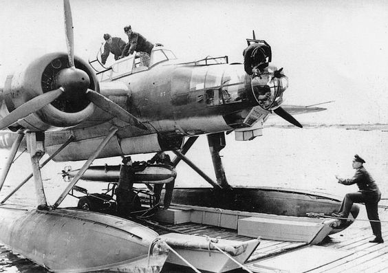 WWII German Heinkel He 115 Torpedo Bomber Aircraft Recognition Poster V-1
