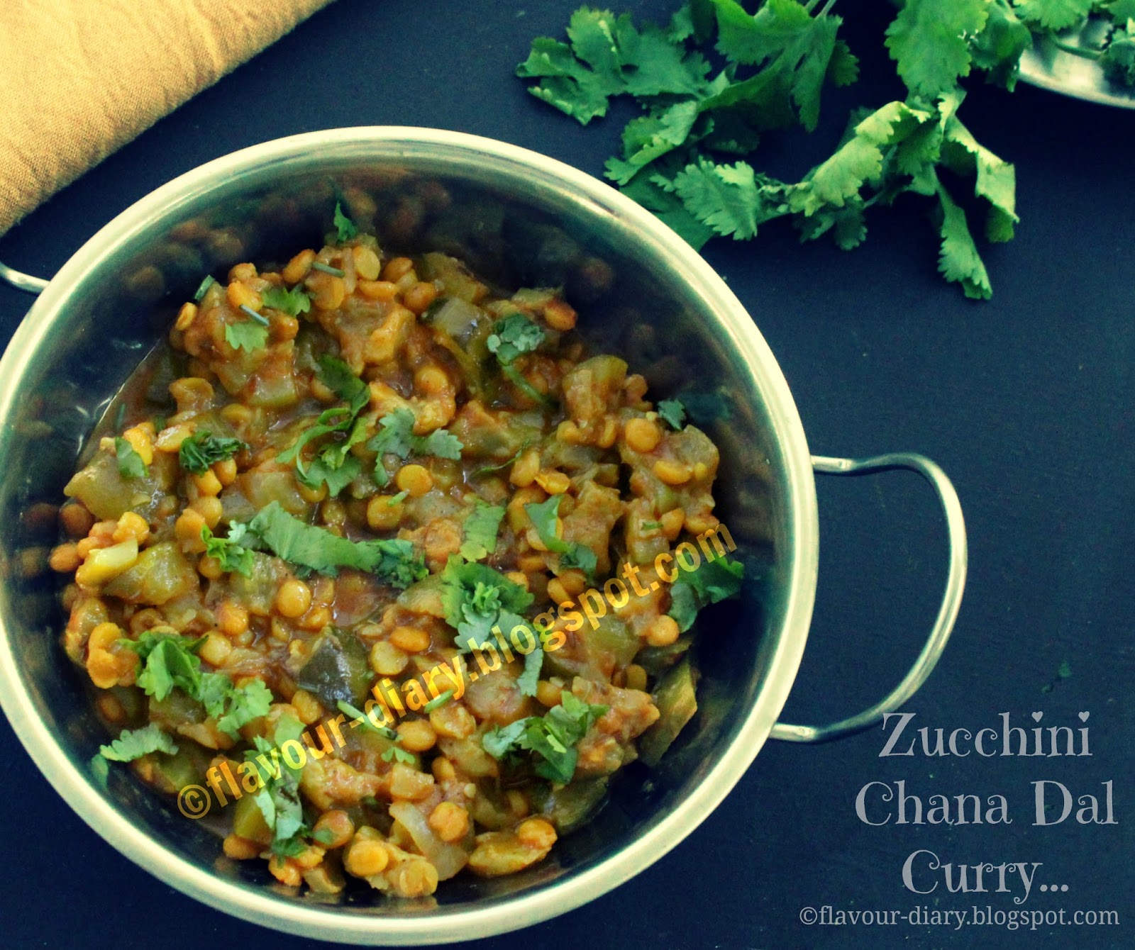 Zucchini Chana Dal Indian Curry Recipe