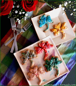 Shamrock Breakfast Treats, cinnamon rolls in rainbow colors shaped like shamrocks for a fun St. Patrick’s Day breakfast | Recipe developed by www.BakingInATornado.com | #recipe #breakfast #StPatricksDay