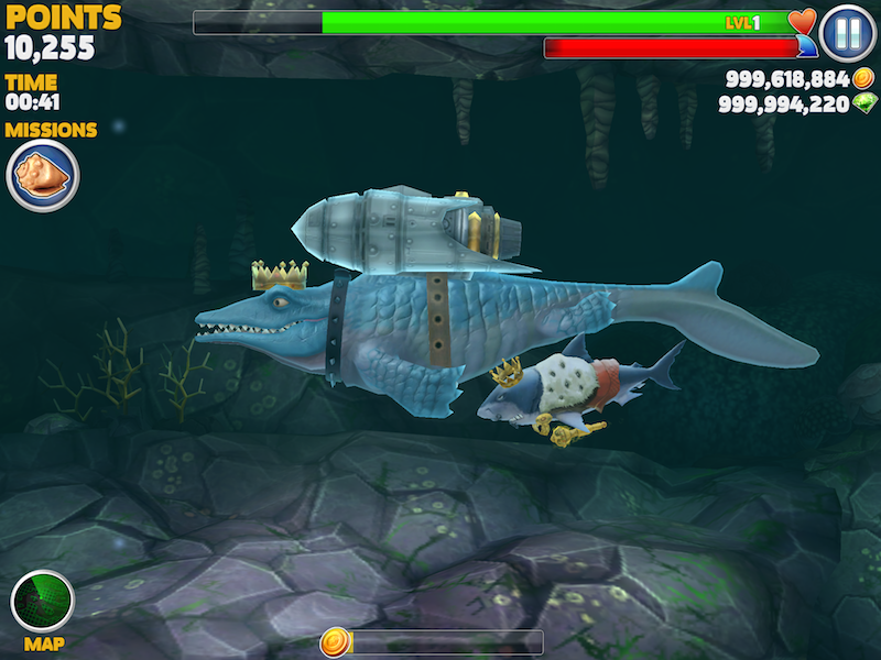 Затонувшие предметы в hungry shark evolution карта