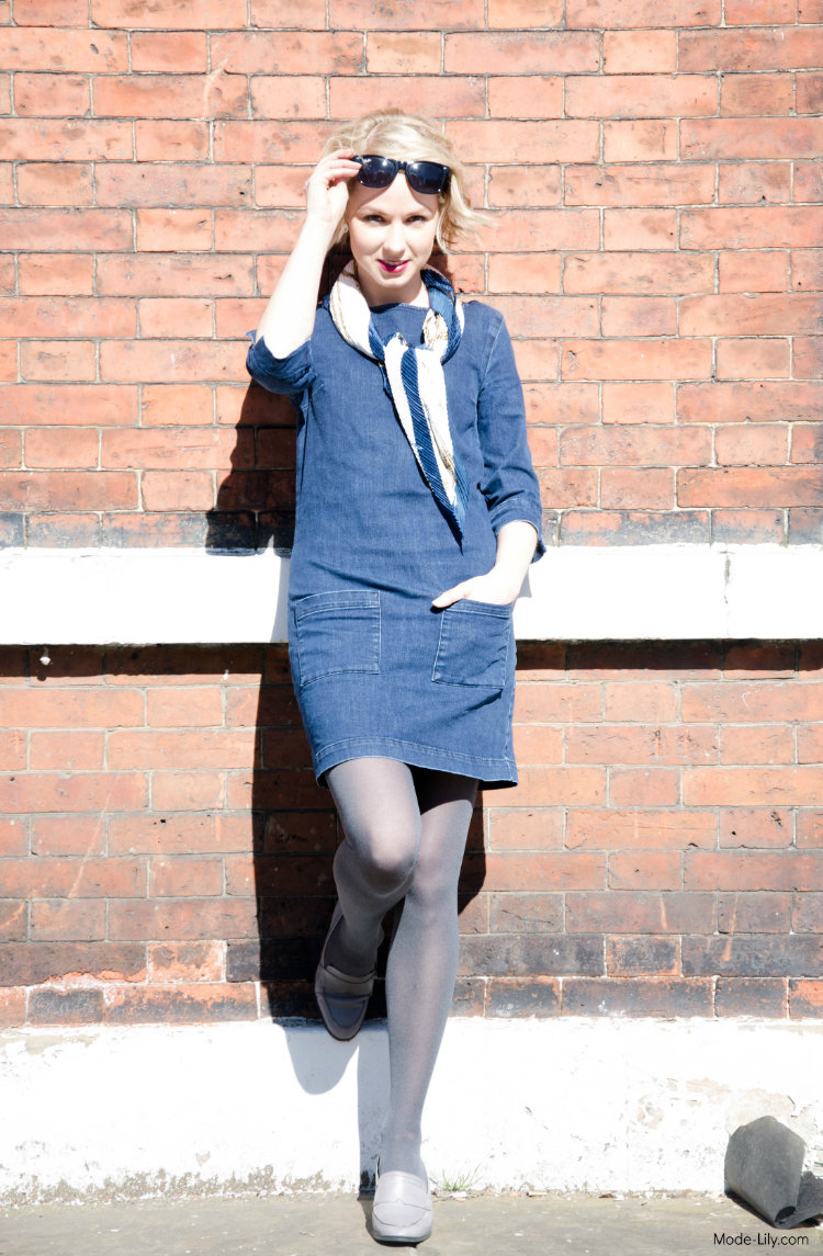 Outfit Post: Navy Style & Denim Dress