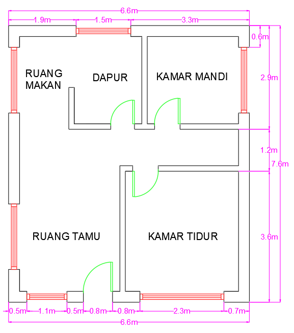 BELAJAR MEMBUAT DENAH RUMAH 2D DI AUTOCAD