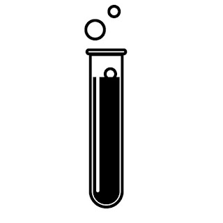 Test tube graphic vector. 