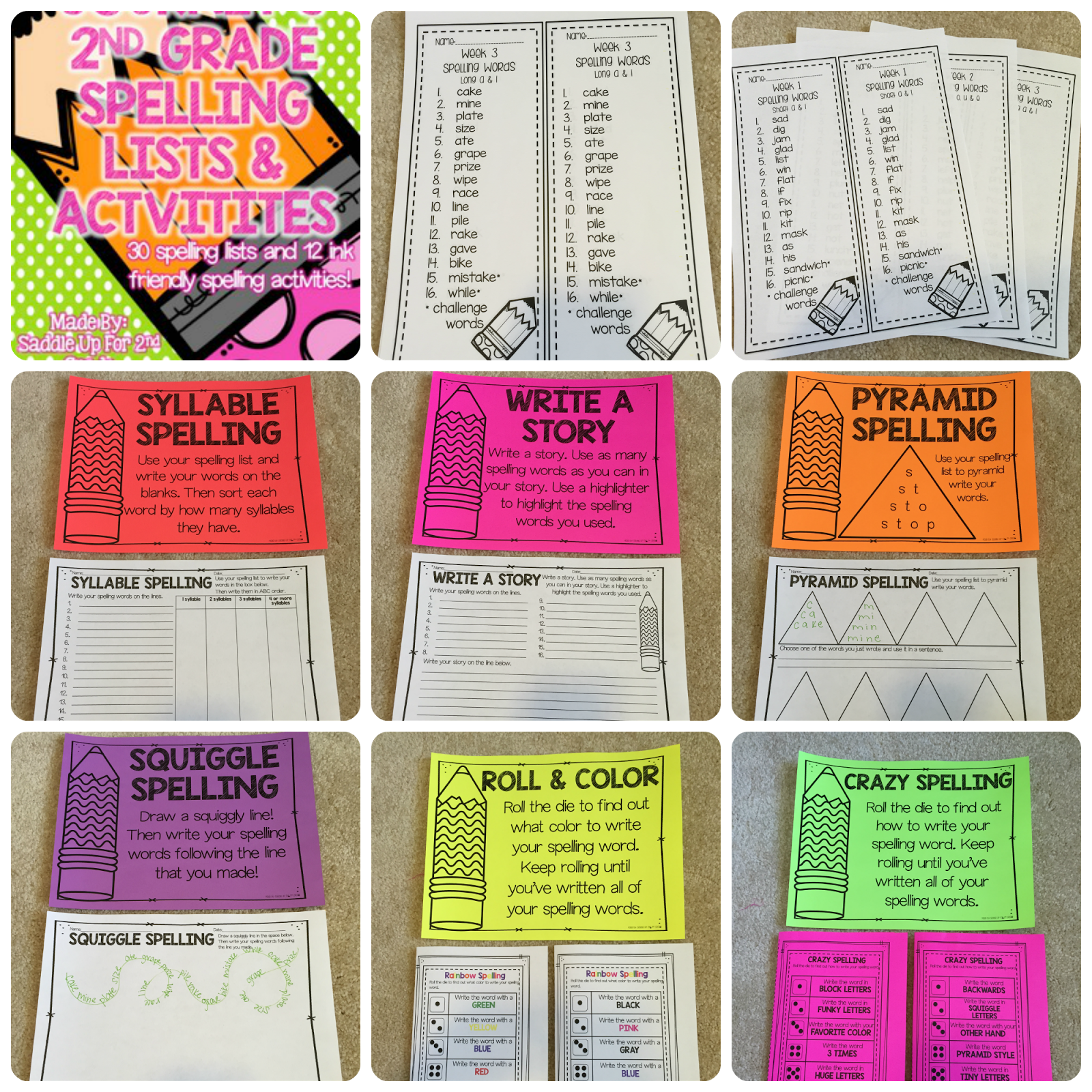 This is a set of Journeys spelling lists to SUPPLEMENT the 2nd grade curriculum. 30 weeks are included along with 12 ink friendly spelling activities to use with any of the lists. All of the activities also come with center instructions.