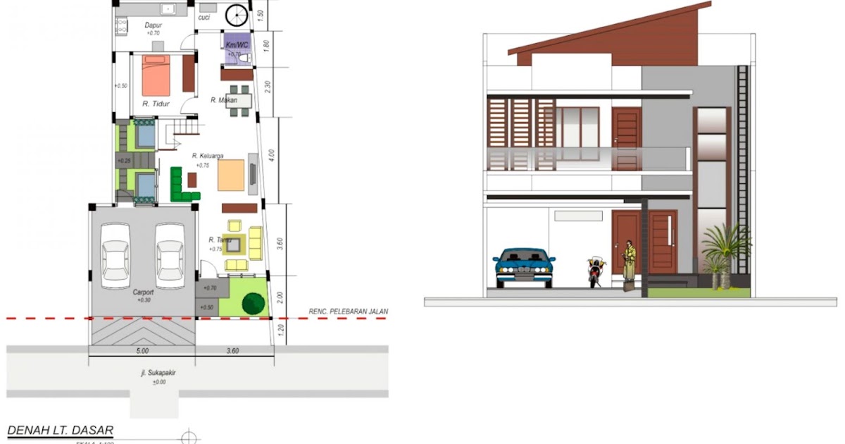  Denah  Dan Tampak Rumah  Minimalis Design  Rumah  Minimalis