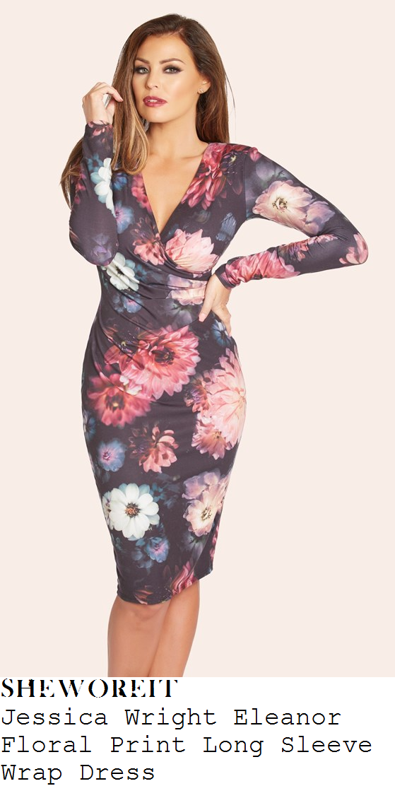 jessica-wright-vintage-floral-print-long-sleeve-wrap-front-bodycon-midi-dress