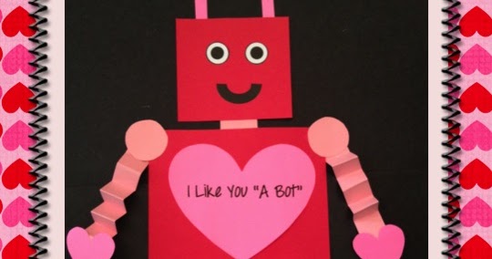 Valentine's Day Robot Craft - Apples and ABC's