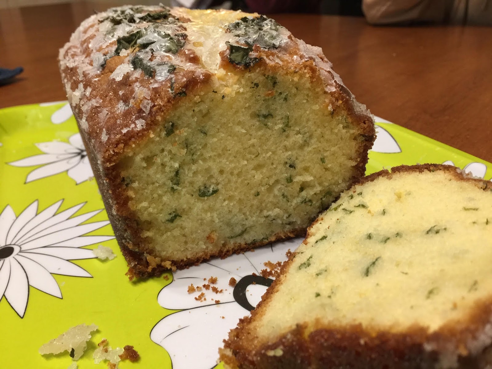 Cake à la menthe & fleur d