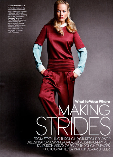 Smartologie: Carolyn Murphy for Vogue US May 2013