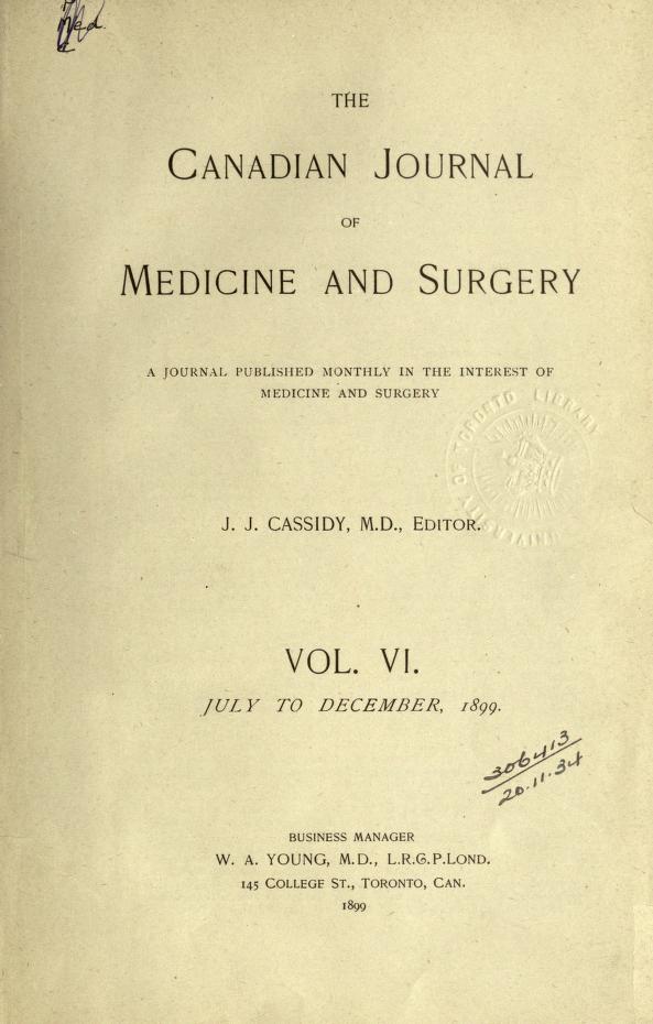 Genealogy Beyond the BMD Canada 150 Medical Journals of Canada