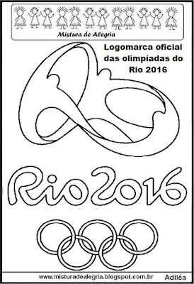 LOGOMARCA OFICIAL DOS JOGOS OLÍMPICOS 2016  PARA IMPRIMIR E COLORIR