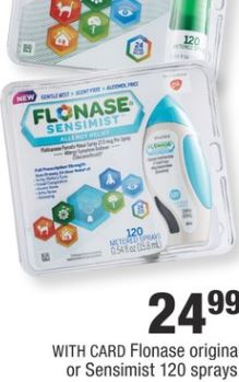  Flonase Original or Sensimist spray 120 sprays - $24.99