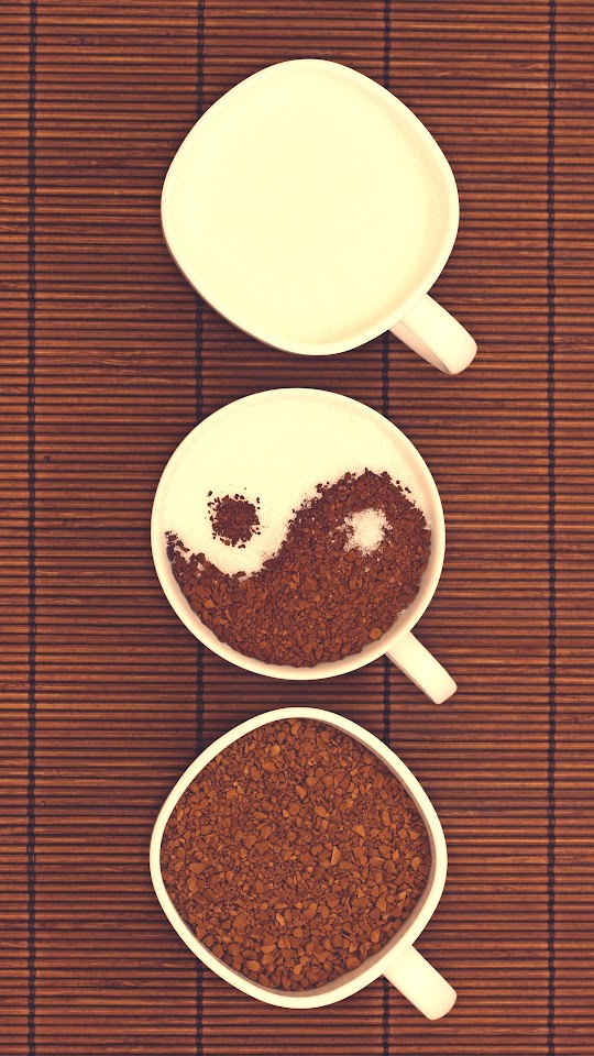 Vintage Light Ying Yang Coffee Cups  Android Best Wallpaper