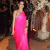 Amisha Patel In Magenta Hot Saree At Dheeraj Deshmukh Wedding Reception